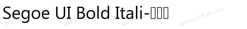 Segoe UI Bold Itali字体转换